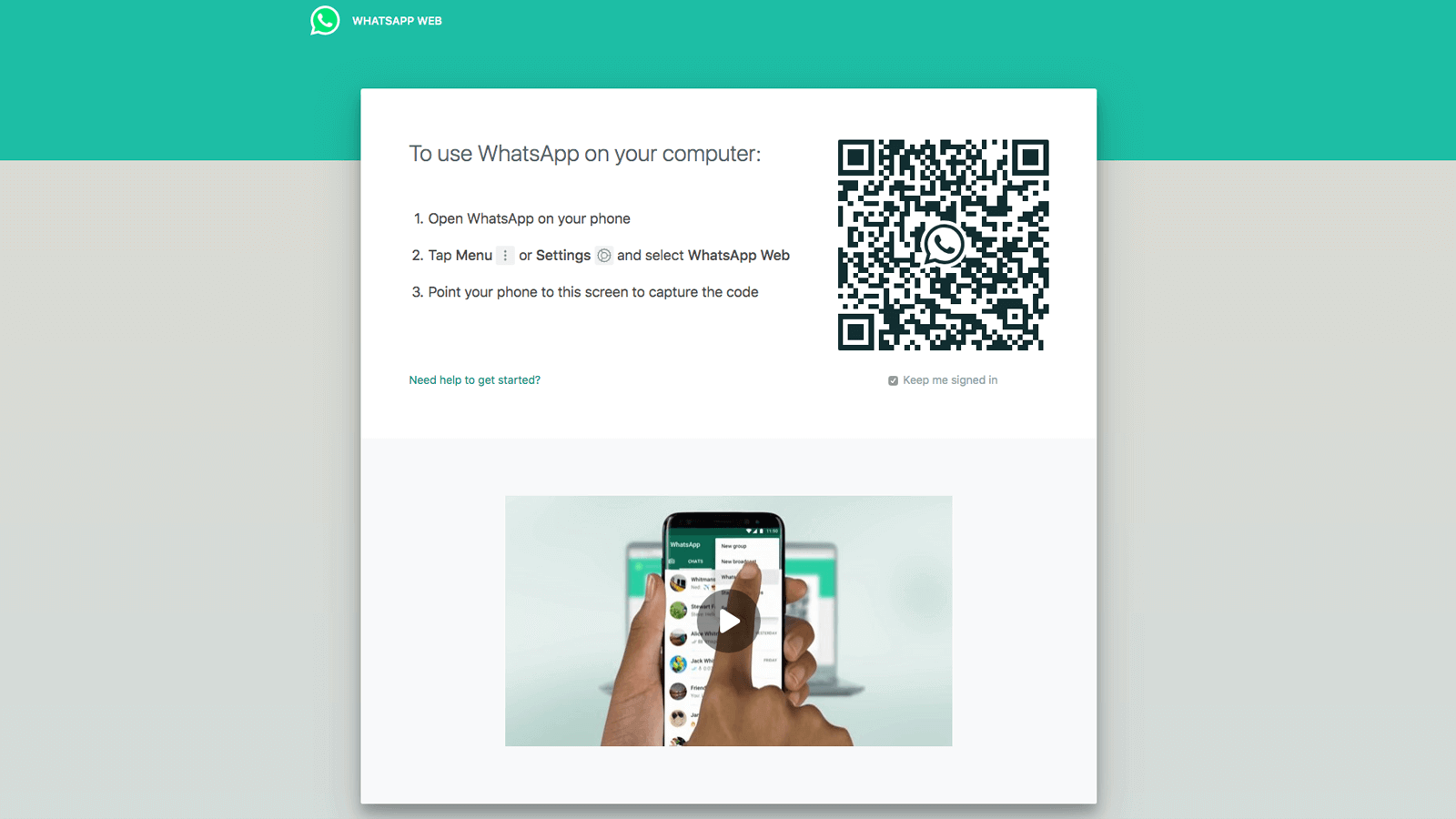 whatsup for whatsapp web